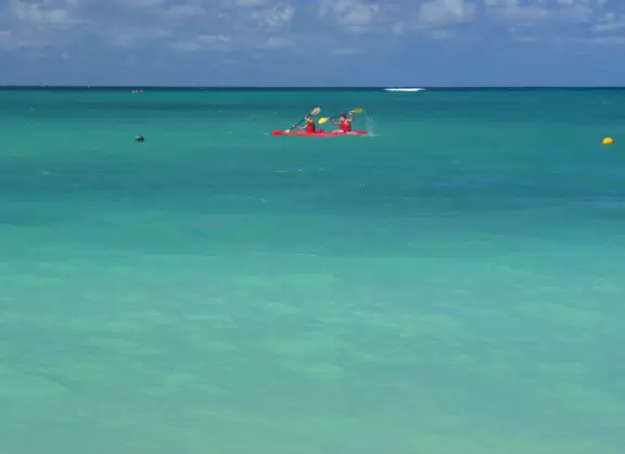 Kayaking is fun at Lanikai!