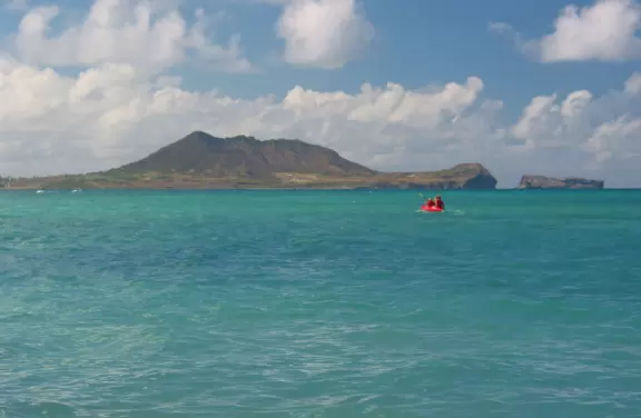 Views of Turtle Head while kayaking at Lanikai.