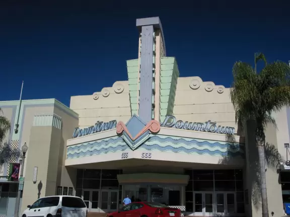 The art deco theater on Ventura's Main Street.