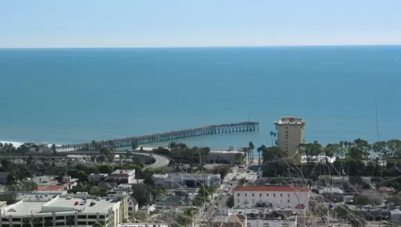See the freeway exit and pier that were featured at the end of the movie "Little Miss Sunshine"!