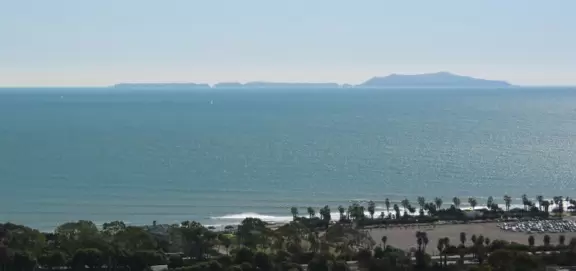 The Channel Islands and sparkling sea, as seen from Grant Park!