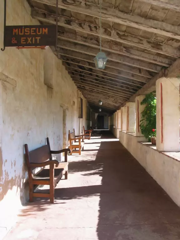 Old-style California courtyard at the Carmel Mission.