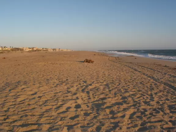 Oxnard Beach is wide and there's plenty of soft sand.
