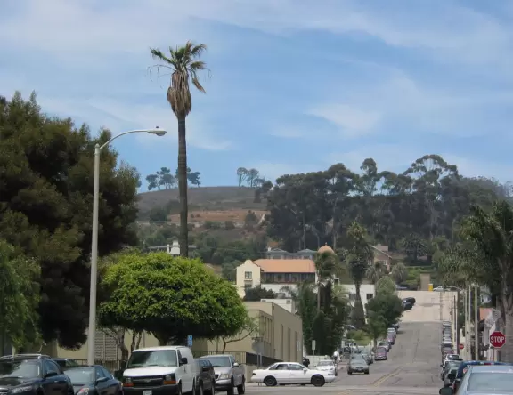 Fir Street, one of the pretty, hilly streets near downtown Ventura.
