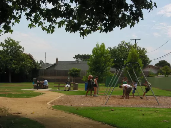Fun on the swings.