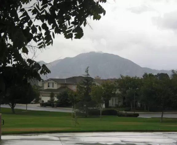 Cookie cutter houses and mountain views to the southeast.