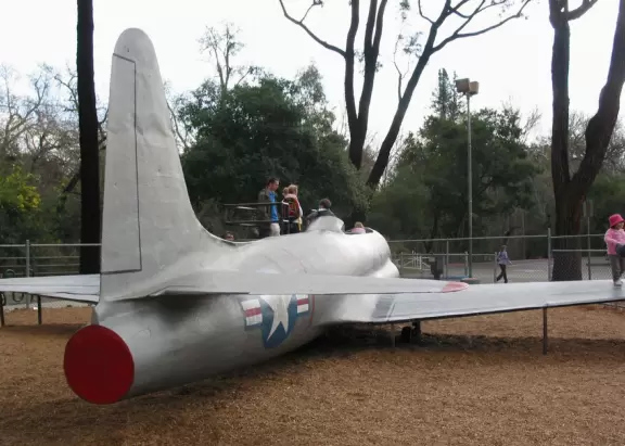 Impressive jet plane at Oak Meadow Park.