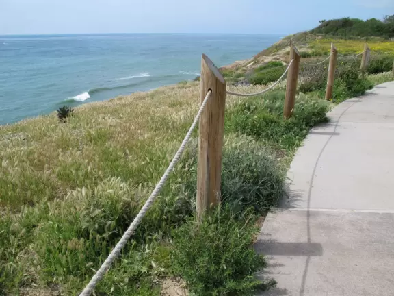 Ocean view from the lookout point at the bottom of Cabrillo Rd. 