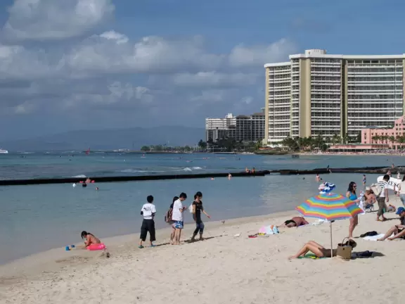 Japanese tourists often prefer the Ocean Swimming Pool for its safe waters. There is a lifeguard usually too.
