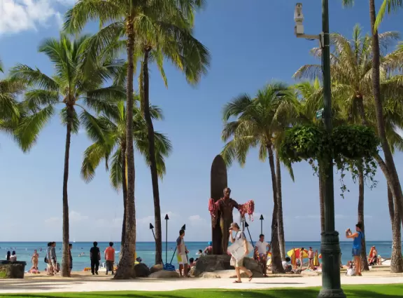 The street meets the beach...