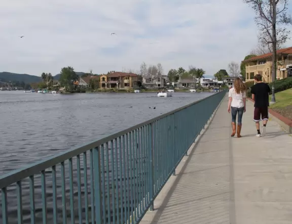 The pleasant walkway.