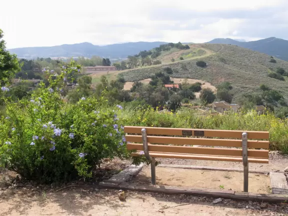 It's so peaceful to sit and take in the views at Conejo Valley Botanical Garden!
