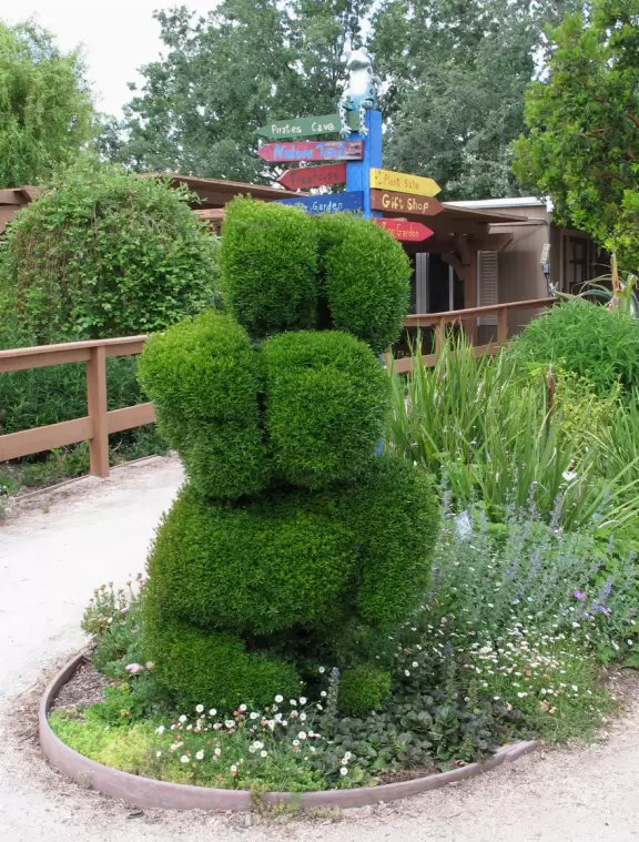 Rabbit topiary.