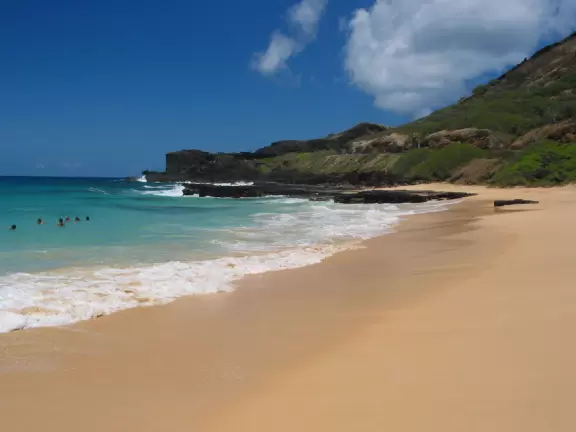 Sandy Beach, and the tidepools to the right.