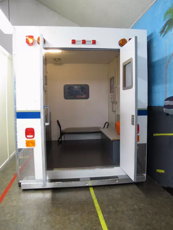Step inside an ambulance.