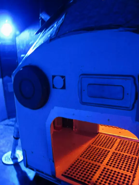 Crawl around in the space station.
