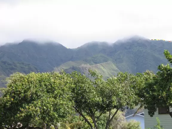 The misty mountains you see from the park.