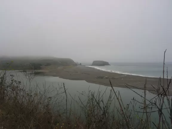 Looking to the left over the rivermouth and Whale Point from Seal Lookout.
