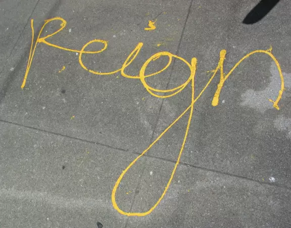 Graffiti on the sidewalk on Pierce Street- we find these everywhere in San Francisco- what are they?