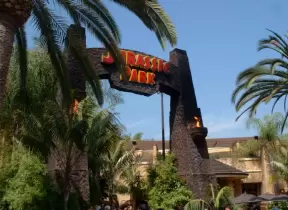 The Jurassic Park ride.