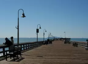 Take a stroll on the wooden pier...