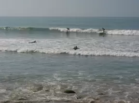 Good surf on an August day at C Street Surfbreak.