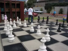 Chess game at Centennial Park.
