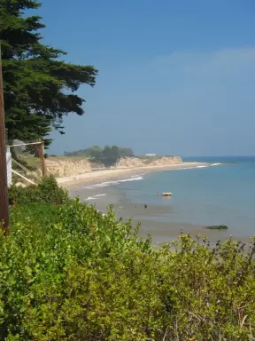 Idyllic view to the east of the Camino Pescadero beachstairs.