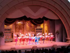 Cabaret-style dancing at the Beauty and the Beast show- so fun!