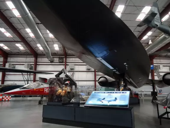 A fun indoor activity: climb inside the cockpit of planes and helicopters, check out the patch collection, and make calls from the interactive air control tower.