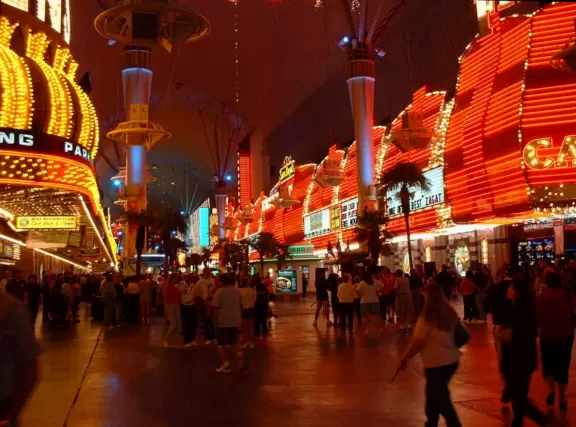 The original area in Las Vegas, somewhat rundown, but with a great free lights show.