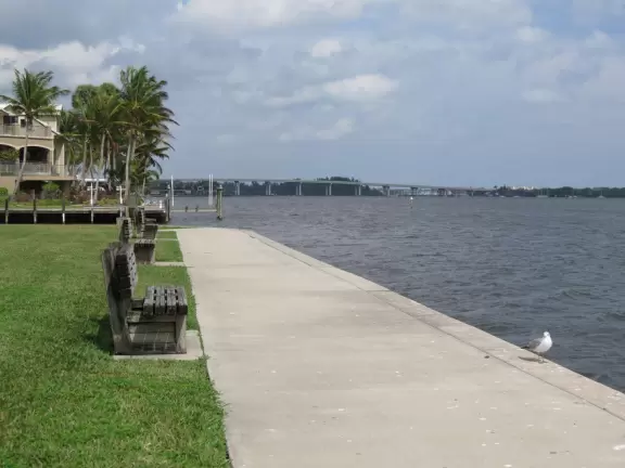 Wide open spot on the intracoastal with views of both bridges, and breezy gazebos with picnic tables.