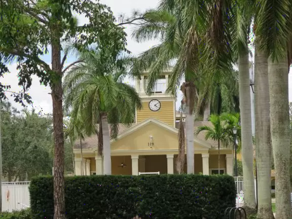 Pool clocktower on Royal Palm Circle in Botanica development.