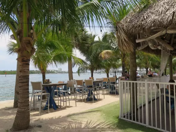 Incredible spot jutting into the aquamarine intracoastal- breezy and blissful, with live music!