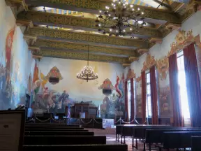 The old courtroom, where weddings are now held.