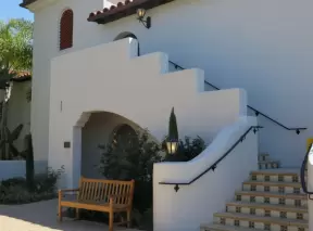 Spanish stairs and lantern.