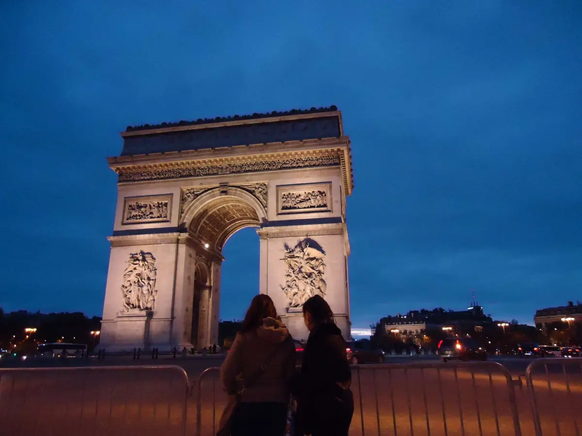 Champs-Elysee and Arc de Triomphe