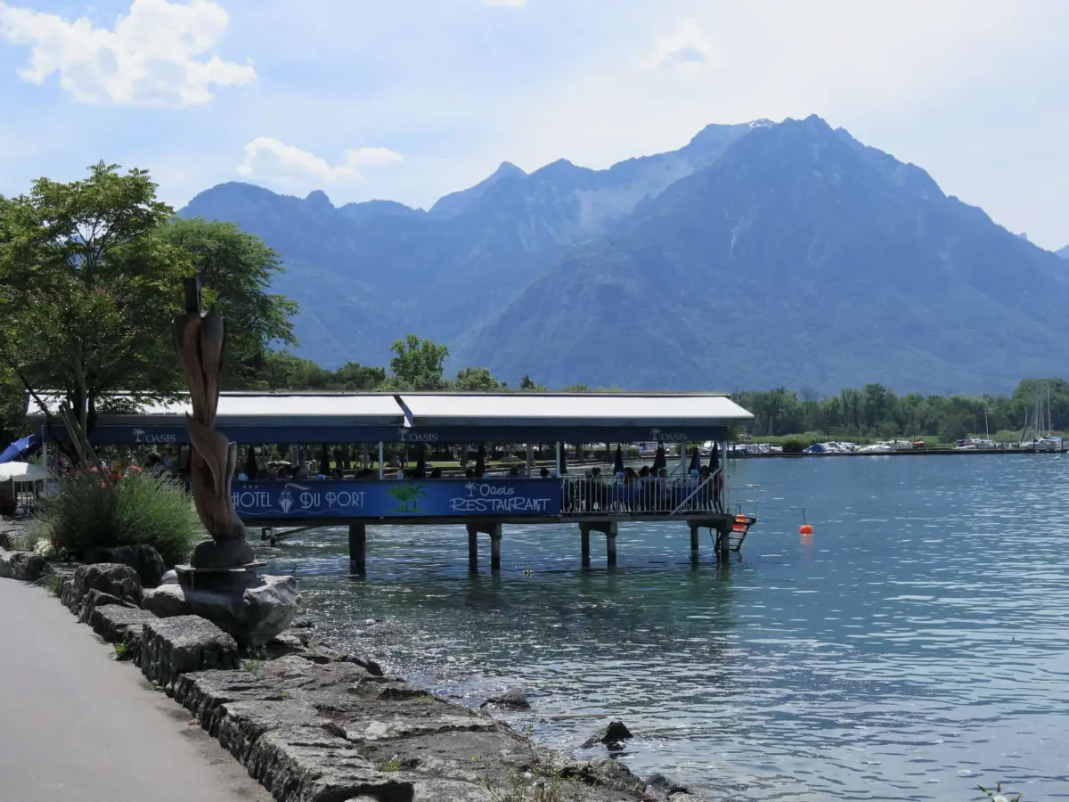 Villeneuve town and waterfront (near Montreux)