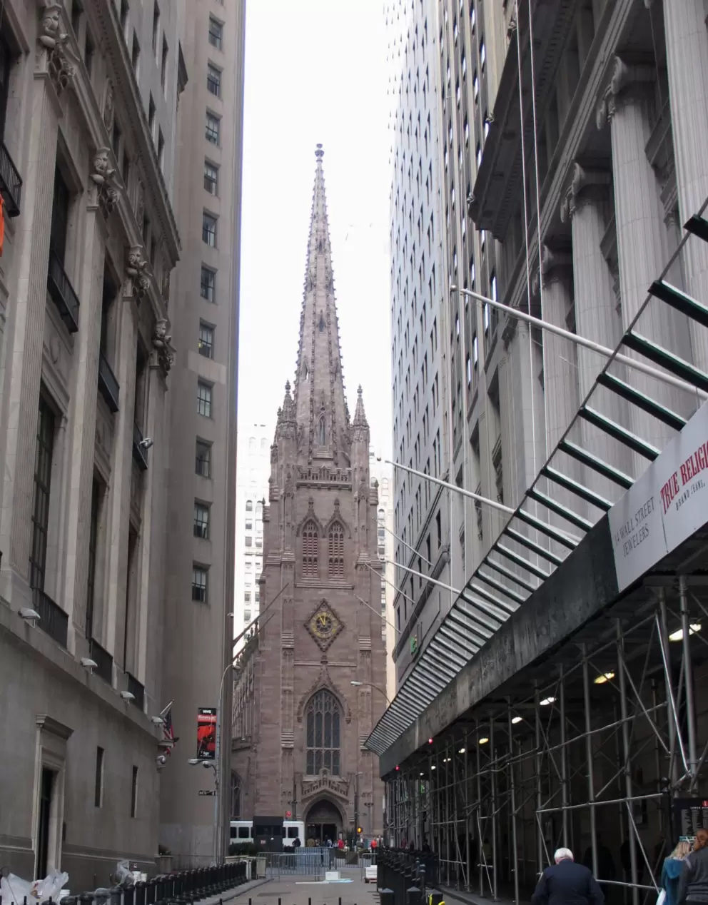 Trinity Church, at the end of Wall Street.