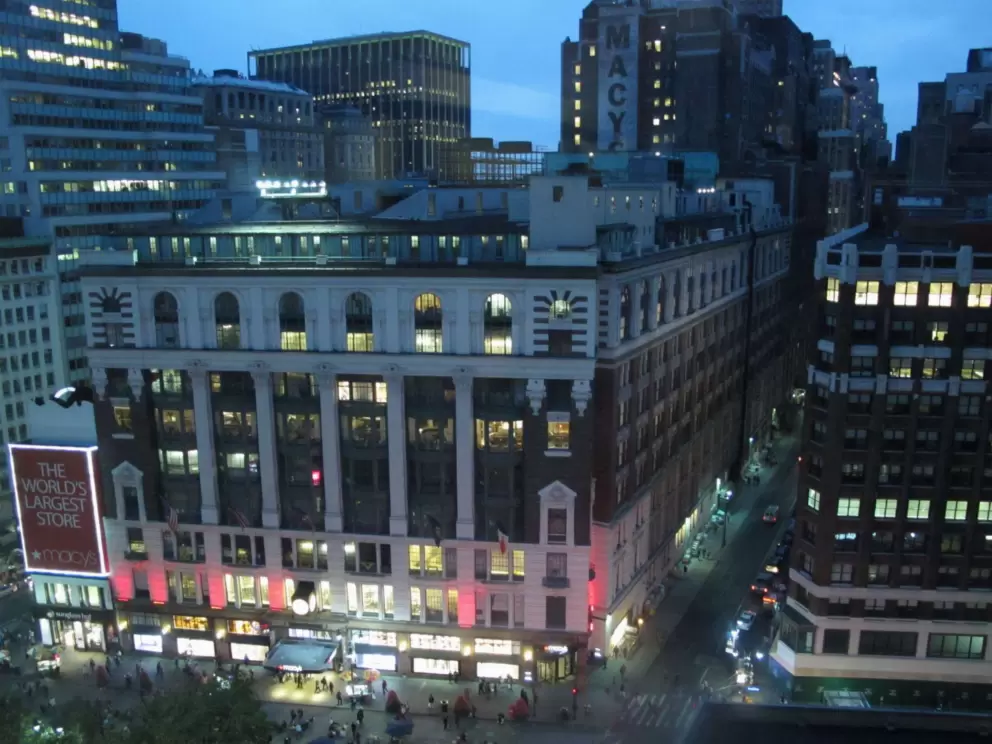 View of Macy's from the Monarch Lounge.