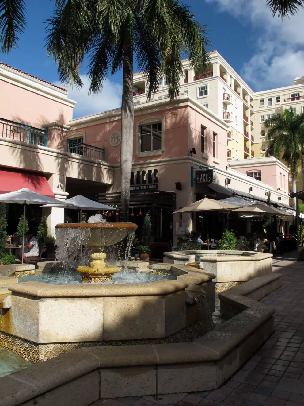Mediterranean architecture at Mizner Park Mall.