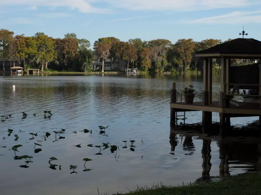 Covered dock on Lake Maitland.