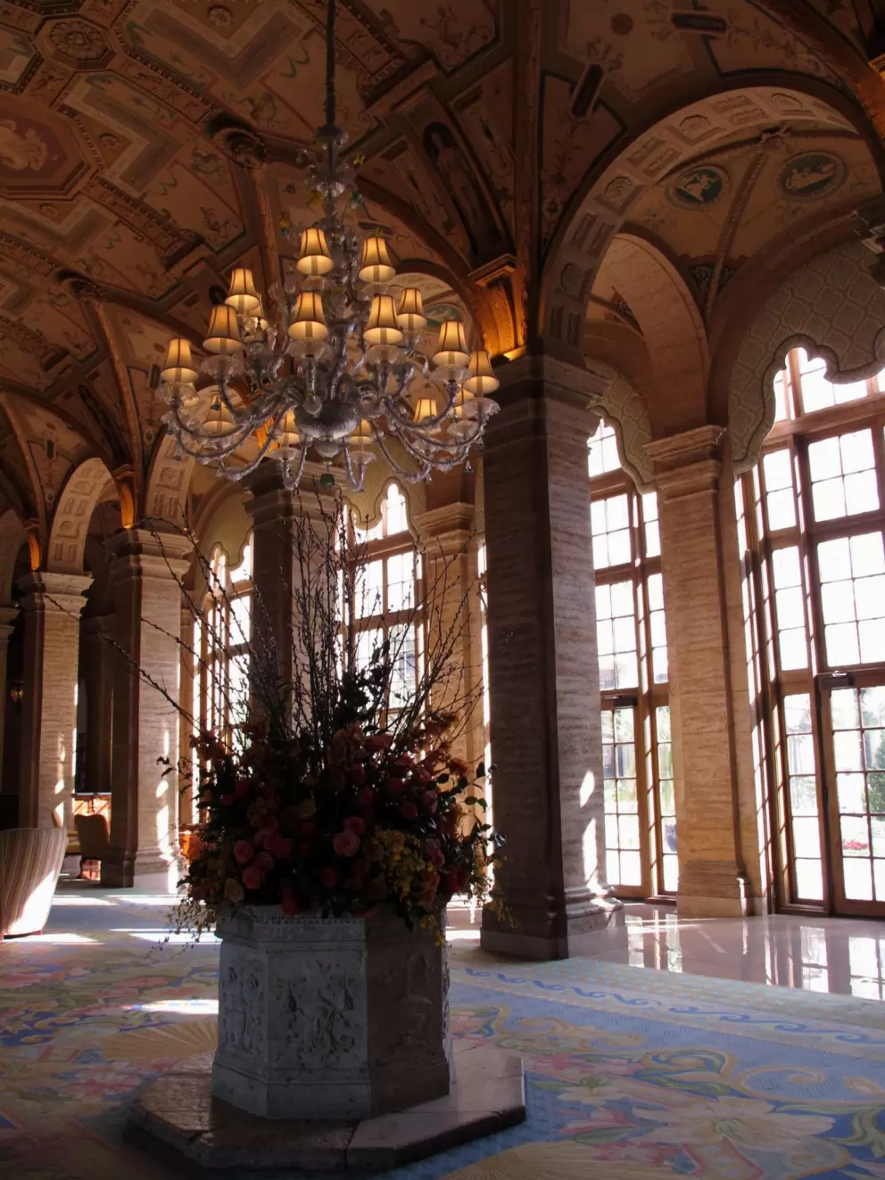 The ceiling in the main lobby.