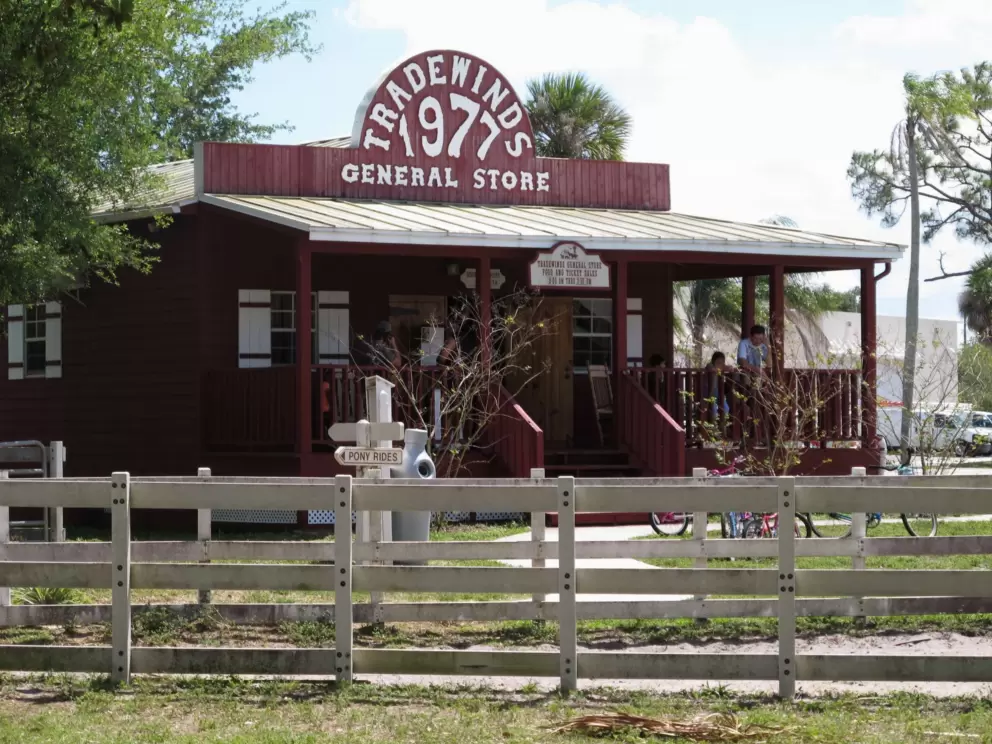 The store where you buy tickets for the pony rides.