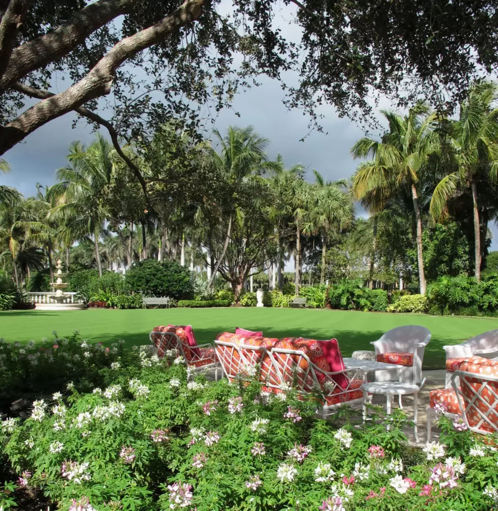 The big lawn next to the Palm Courtyard.