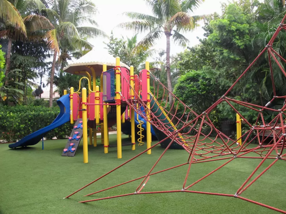 The playground and space net.