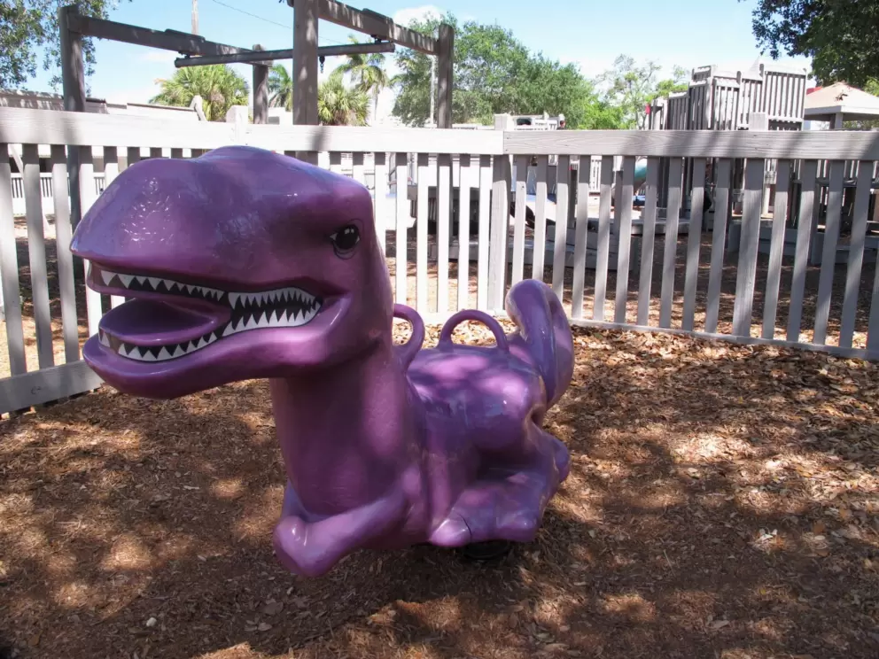 Giant dinosaur bouncy.