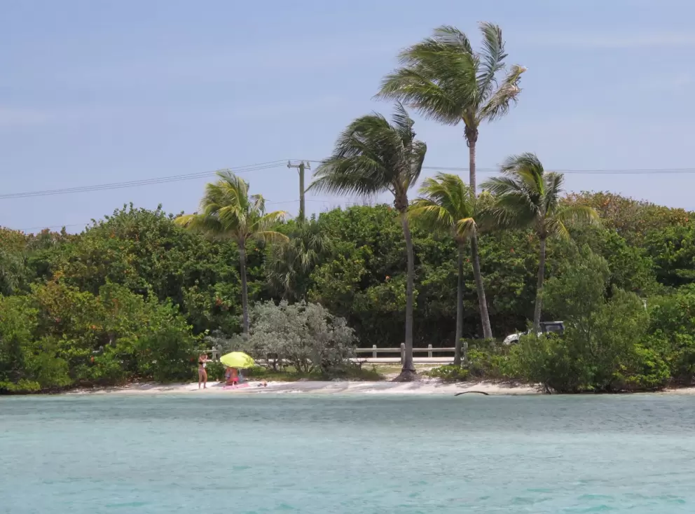 The little intracoastal beaches as seen from the water.