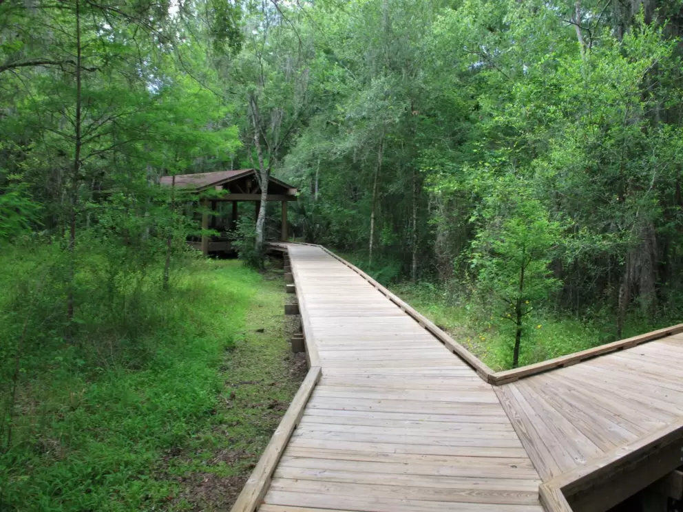 Covered picnic area.