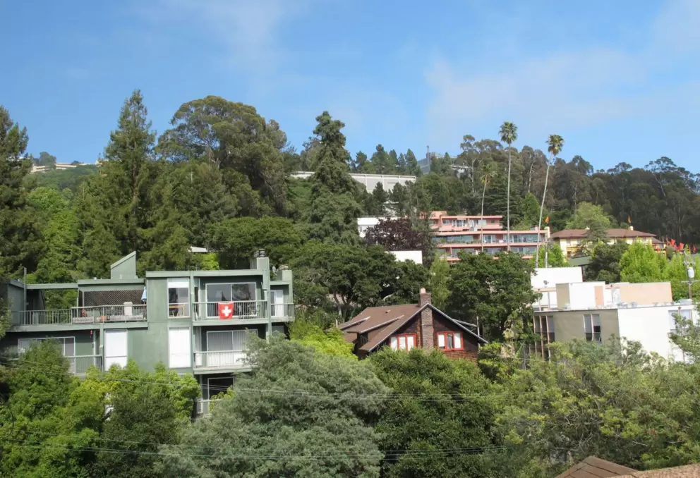 View from student co-op residence up in the hills on La Loma Ave.